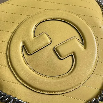 Gucci 751518 Gucci Blondie Small Tote Bag  Yellow leather