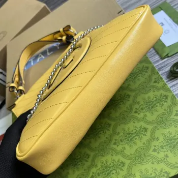 Gucci 751518 Gucci Blondie Small Tote Bag  Yellow leather