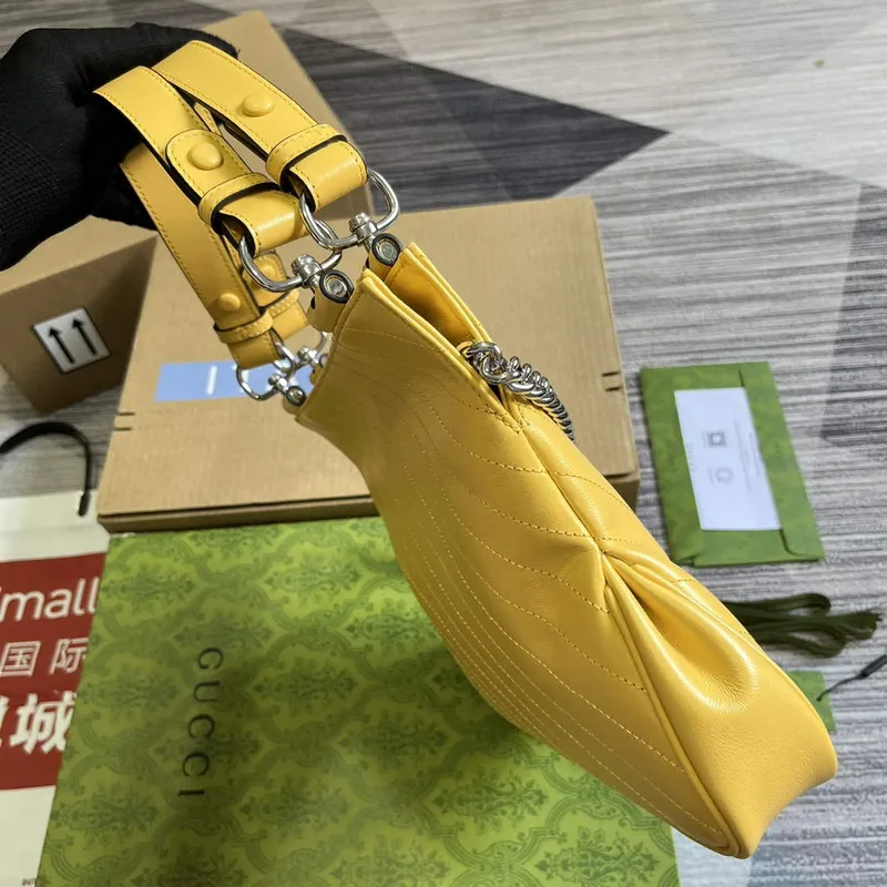 Gucci 751518 Gucci Blondie Small Tote Bag  Yellow leather