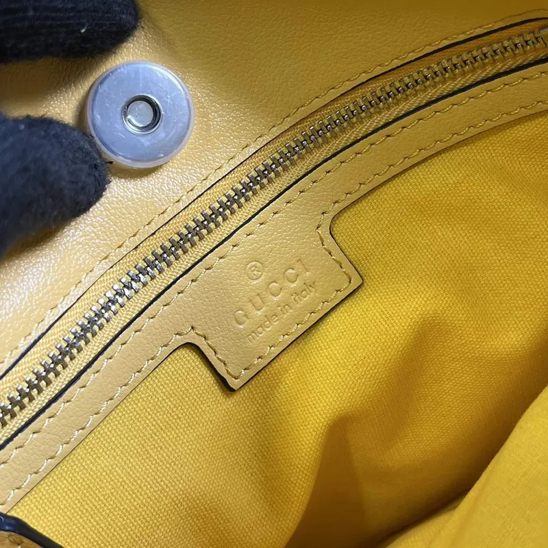 Gucci 751518 Gucci Blondie Small Tote Bag  Yellow leather