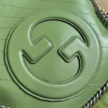 Gucci 751518 Gucci Blondie Small Tote Bag  Light Green leather