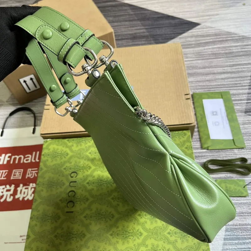 Gucci 751518 Gucci Blondie Small Tote Bag  Light Green leather