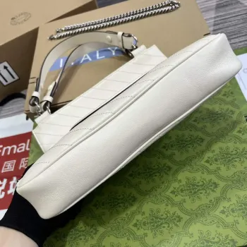 Gucci 751518 Gucci Blondie Small Tote Bag  White leather