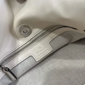 Gucci 751518 Gucci Blondie Small Tote Bag  White leather
