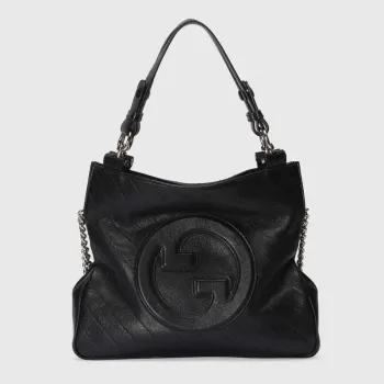 Gucci 751518 Gucci Blondie Small Tote Bag  Black leather