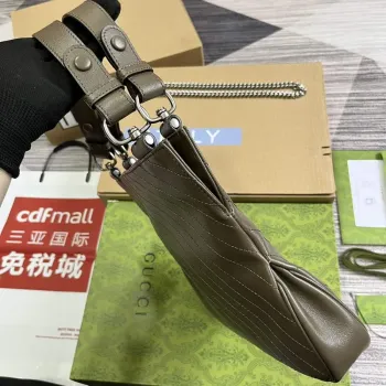 Gucci 751518 Gucci Blondie Small Tote Bag Brown Leather