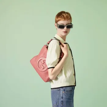 Gucci 751518 Gucci Blondie Small Tote Bag Rose Pink Leather