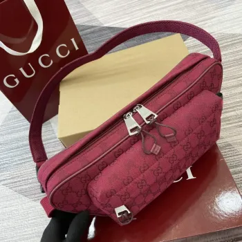 Gucci 802096 Small GG Crossbody Bag Red