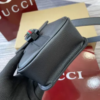 Gucci 800312 Super Mini Crossbody Bag Black