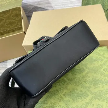 Gucci 802100 Mini GG Crossbody Bag Black
