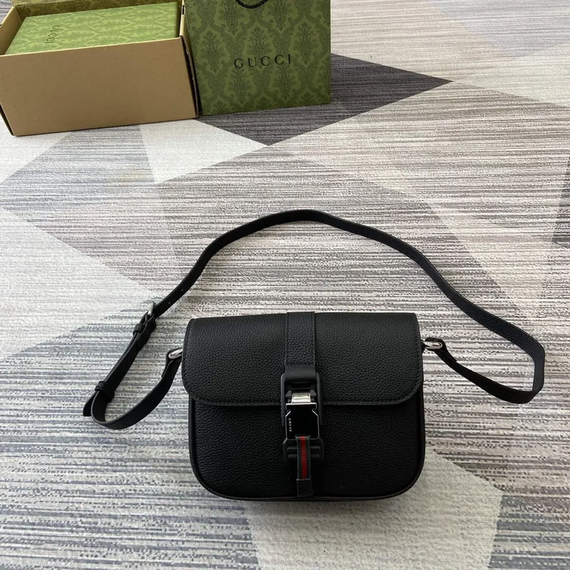Gucci 800313 Super Mini Shoulder Bag Black