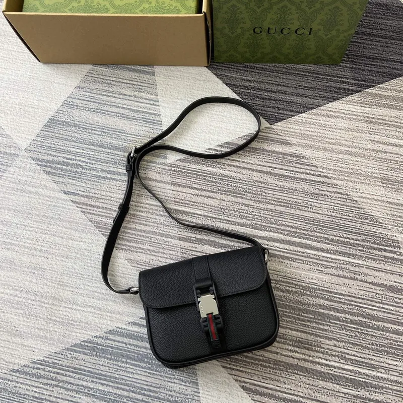 Gucci 800313 Super Mini Shoulder Bag Black