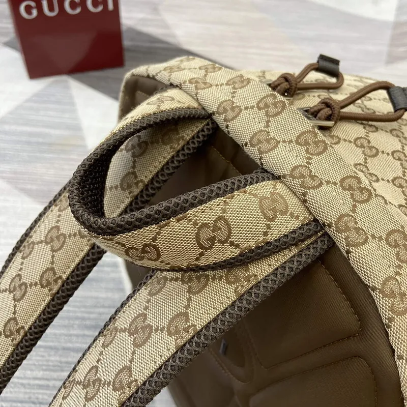 Gucci 800182 Large Backpack With Gucci Bag Brown