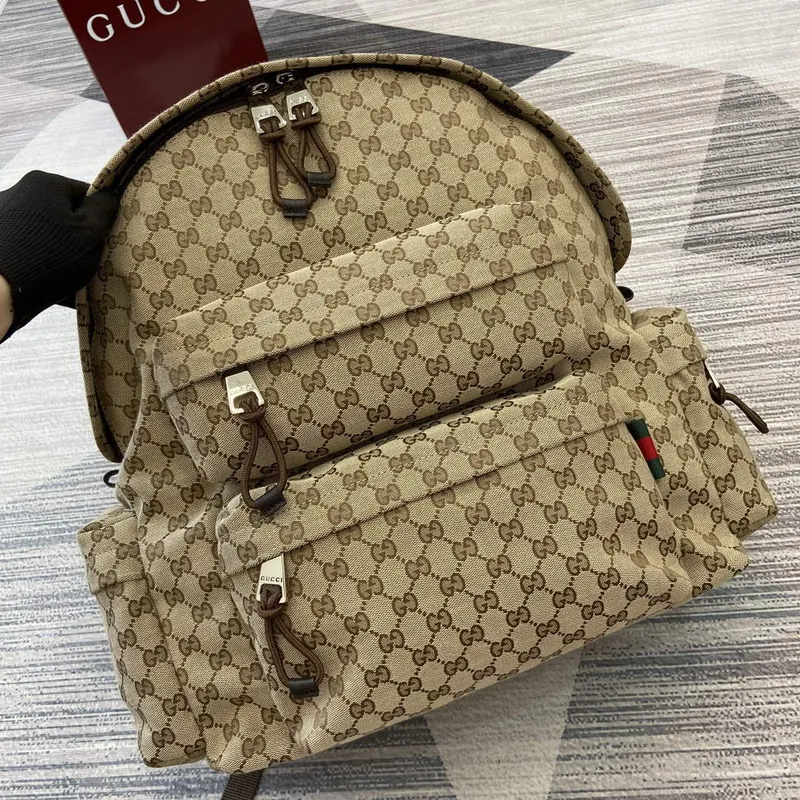 Gucci 800182 Large Backpack With Gucci Bag Brown