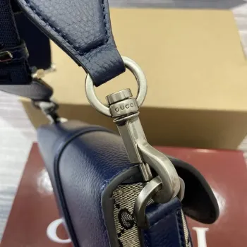 Gucci 795213 GG Super Mini Bag Dark Blue