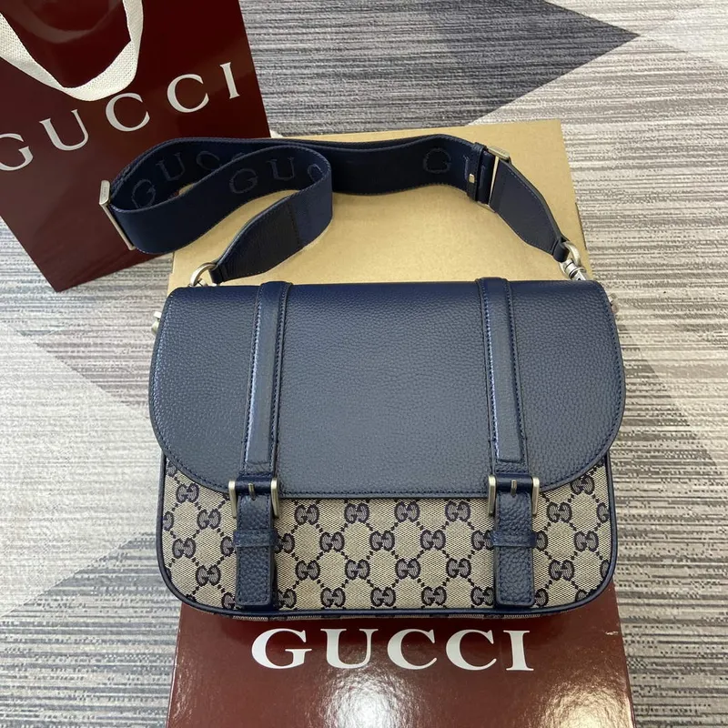 Gucci 794872 GG Crossbody Bag Dark Blue