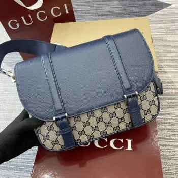 Gucci 794872 GG Crossbody Bag Dark Blue