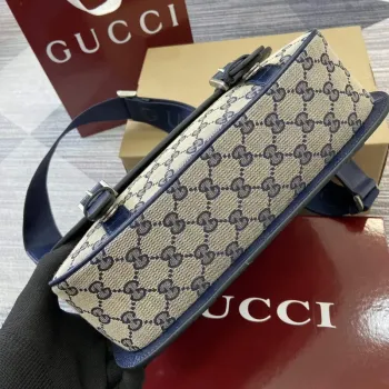 Gucci 794872 GG Crossbody Bag Dark Blue