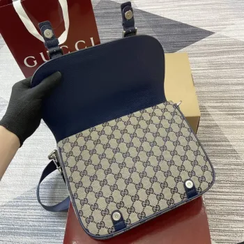 Gucci 794872 GG Crossbody Bag Dark Blue