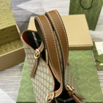 Gucci 815213 GG Emblem Medium Tote Bag Brown