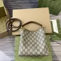 Gucci 815118 GG Emblem Mini Bucket Bag Brown