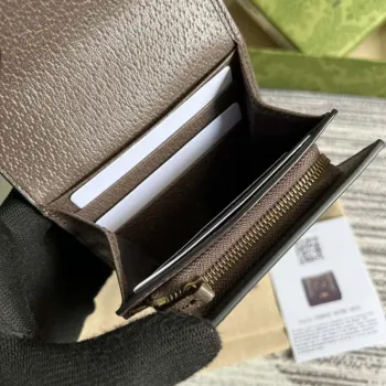 Gucci 658635 Original Brown leather bamboo wallet