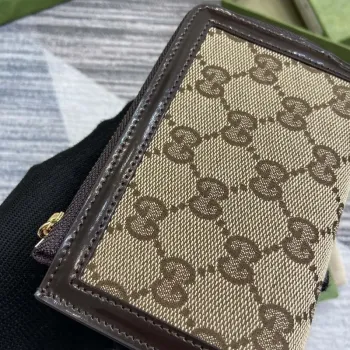 Gucci 790037 Gucci Luce mini zip wallet  Brown leather