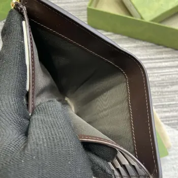 Gucci 790037 Gucci Luce mini zip wallet  Brown leather