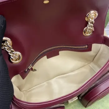 Gucci 795228 GG Marmont Small Multi Pocket Bag Wine red