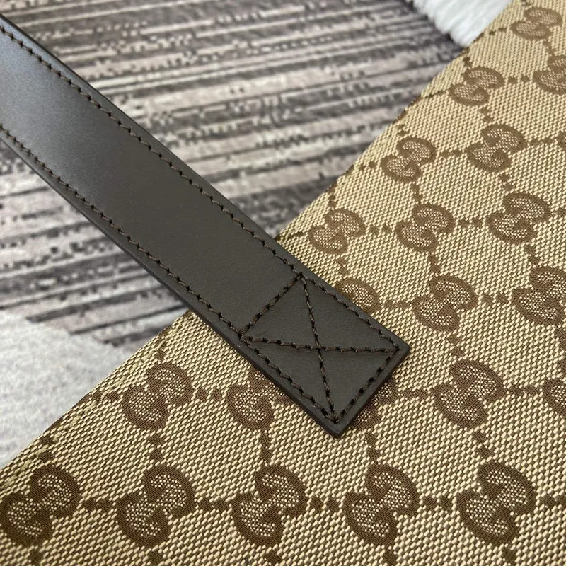 Gucci 802166 Large GG Tote Bag Brown