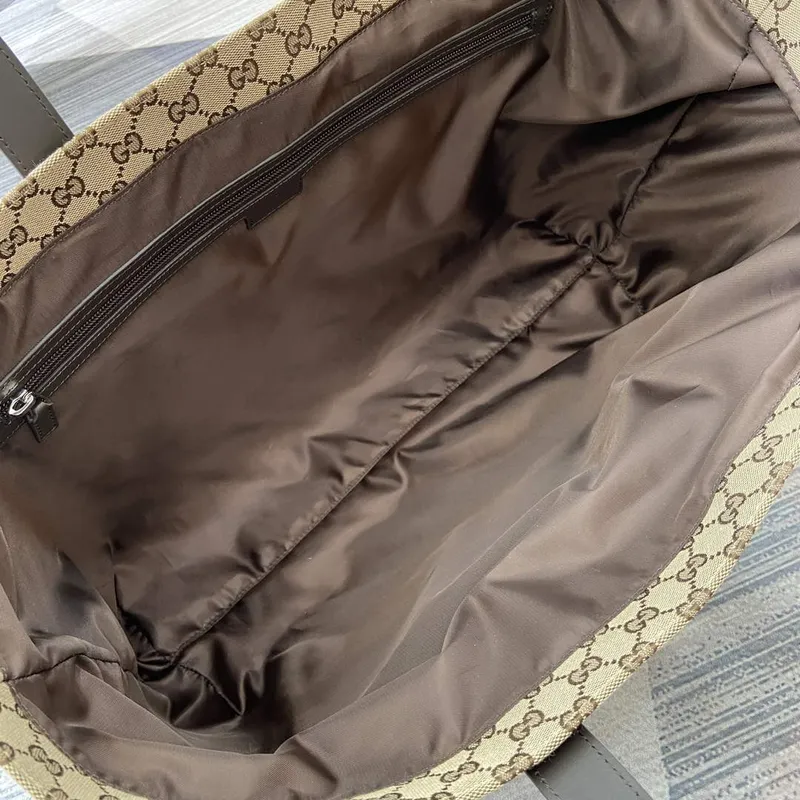 Gucci 802166 Large GG Tote Bag Brown