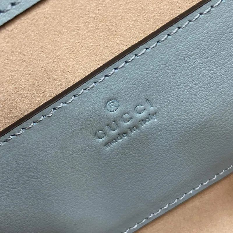 Gucci 409487 Padlock Small Shoulder Bag Blue