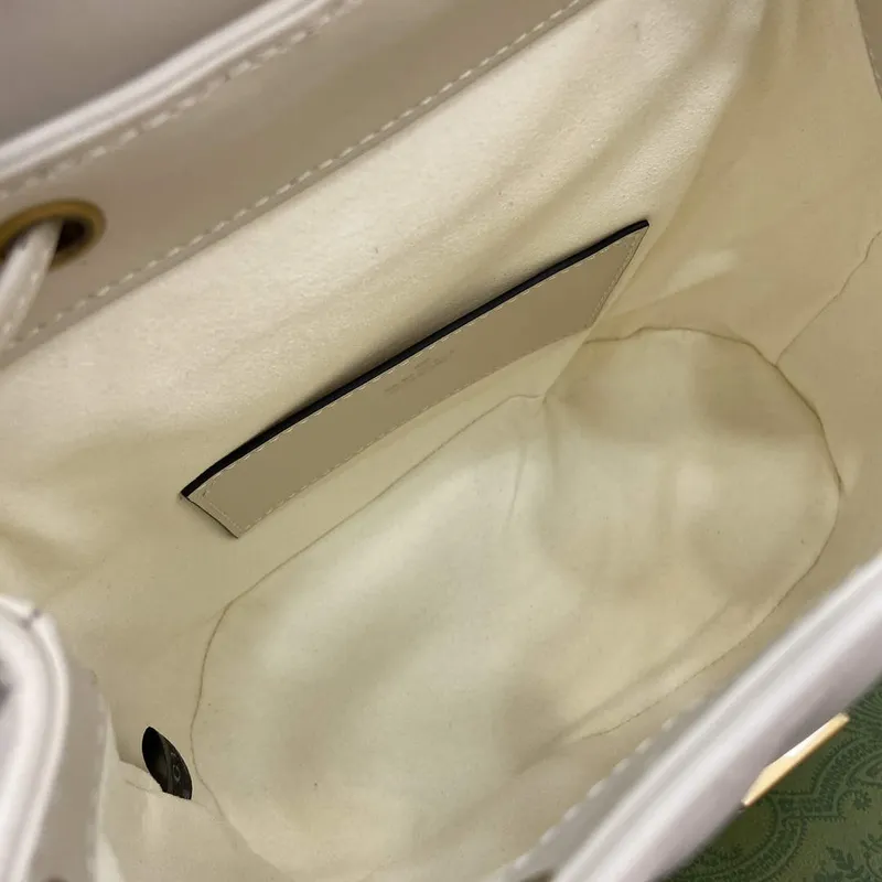 Gucci 777253 GG Marmont Mini Backpack White