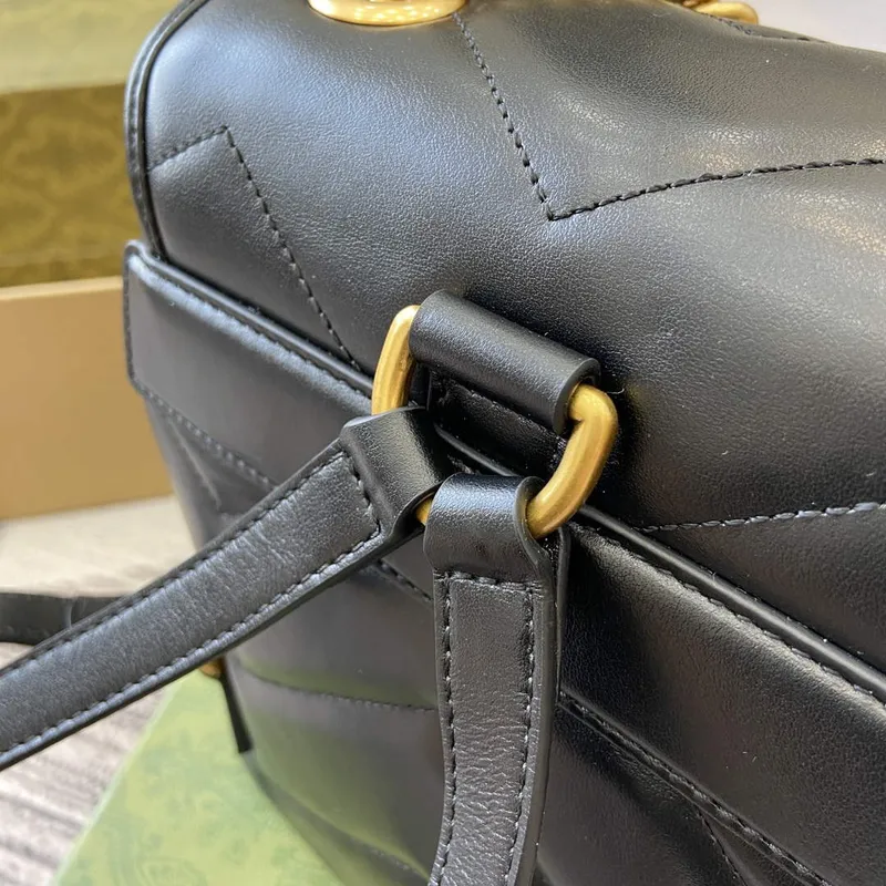 Gucci 777253 GG Marmont Mini Backpack Black