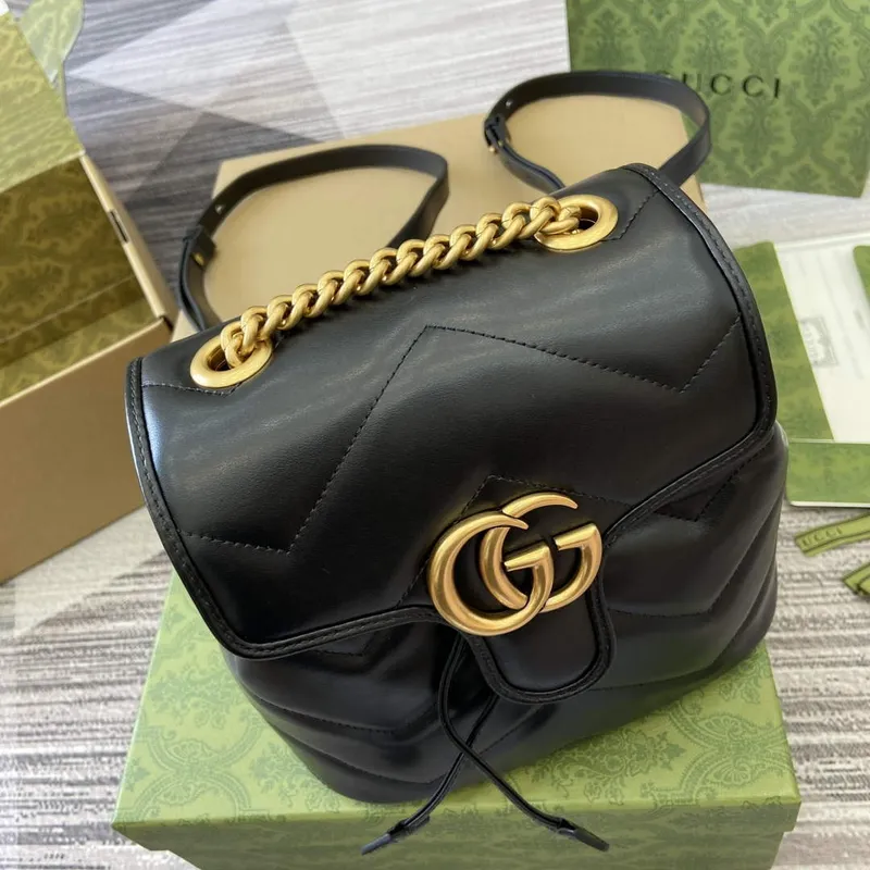 Gucci 777253 GG Marmont Mini Backpack Black