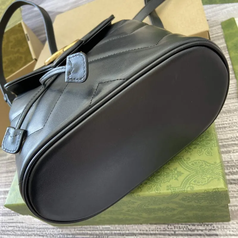Gucci 777253 GG Marmont Mini Backpack Black