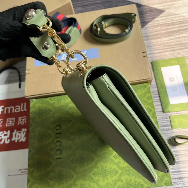 Gucci Blondie Medium top handle bag 721172 Green