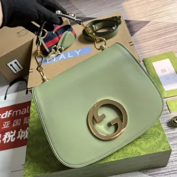 Gucci Blondie Medium top handle bag 721172 Green