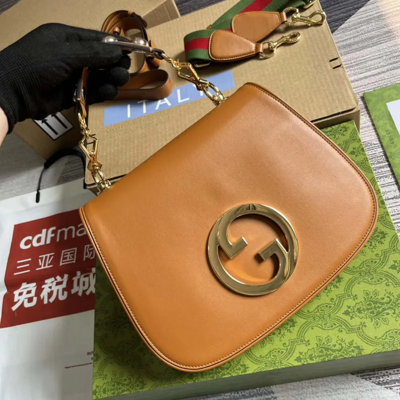 Gucci Blondie Medium top handle bag 721172 Brown