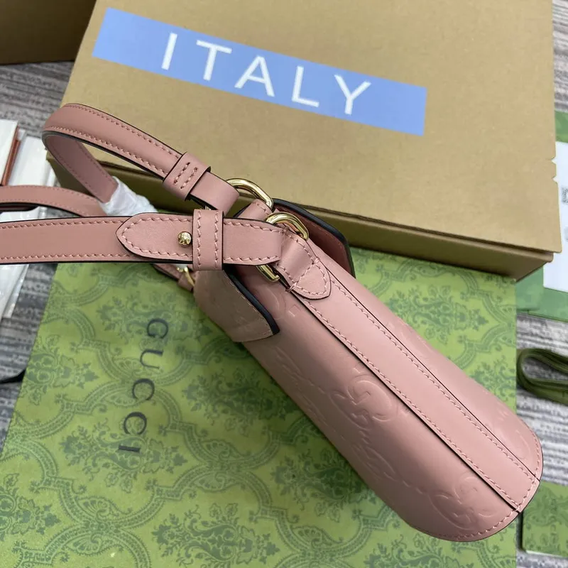 Gucci 772795 GG Super Mini Bucket Bag Light Pink