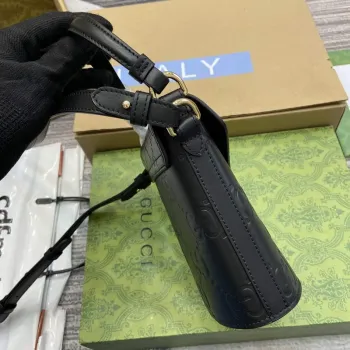 Gucci 772795 GG Super Mini Bucket Bag Black