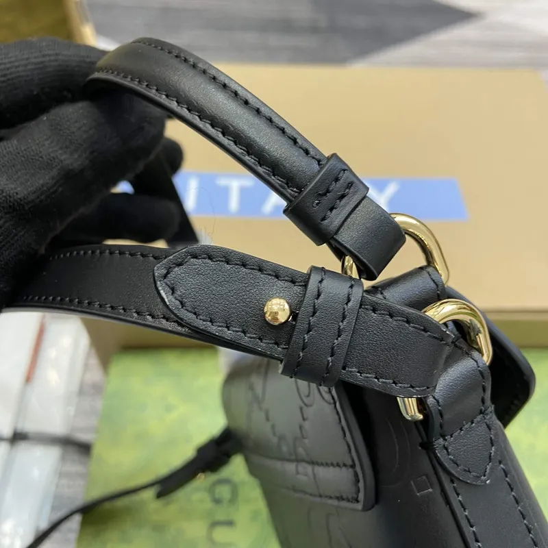 Gucci 772795 GG Super Mini Bucket Bag Black