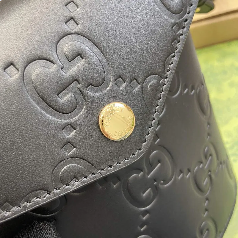Gucci 772795 GG Super Mini Bucket Bag Black