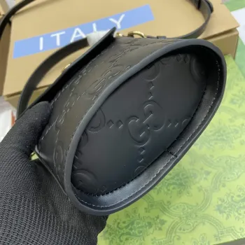 Gucci 772795 GG Super Mini Bucket Bag Black