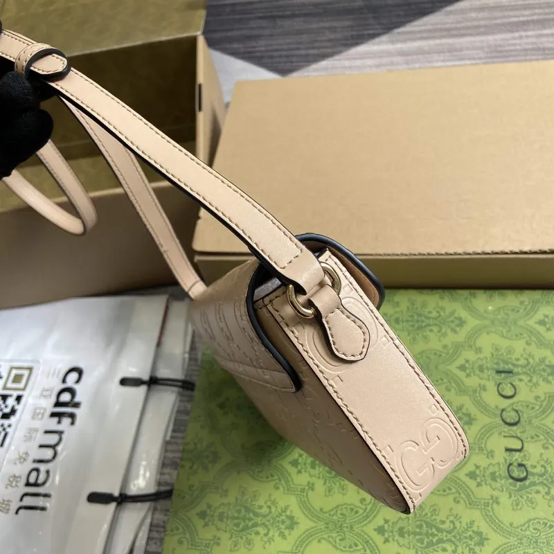 Gucci 772794 GG Super Mini Shoulder Bag Light beige