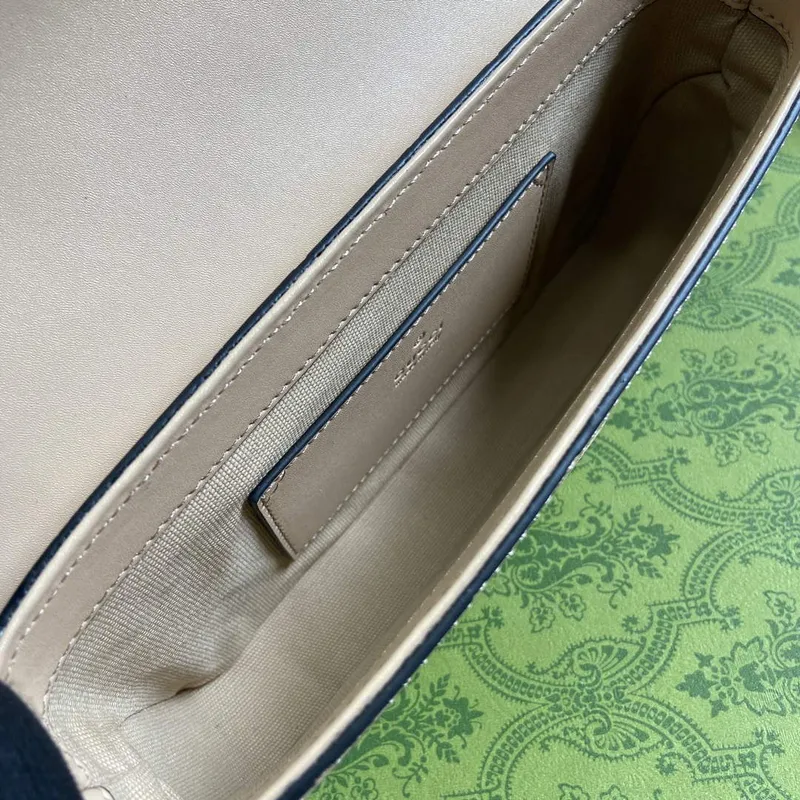 Gucci 772794 GG Super Mini Shoulder Bag Light beige