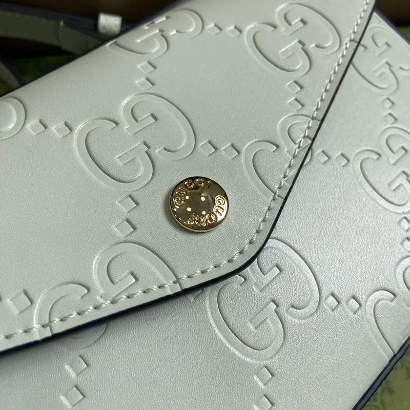 Gucci 772794 GG Super Mini Shoulder Bag Pale green