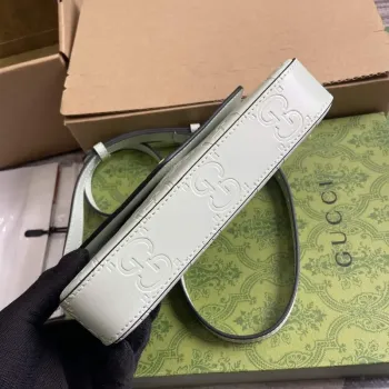 Gucci 772794 GG Super Mini Shoulder Bag Pale green