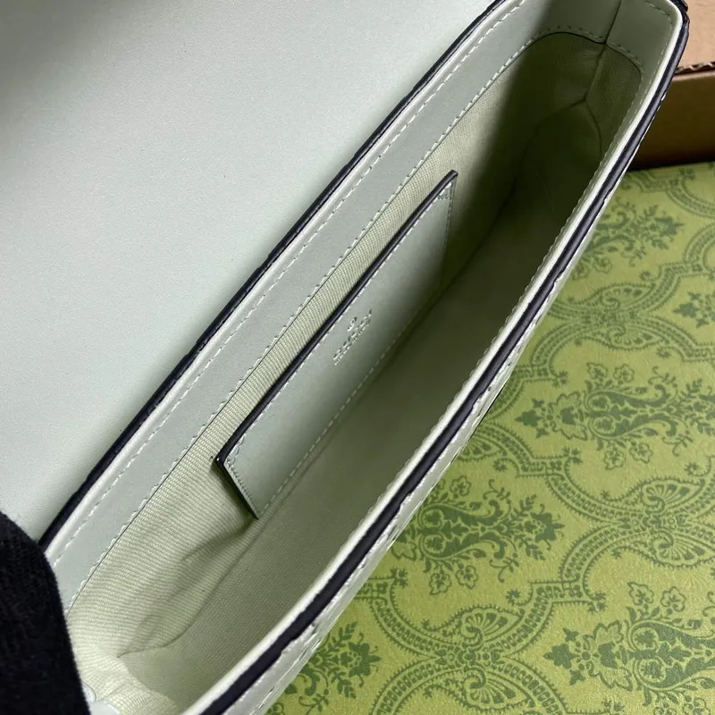 Gucci 772794 GG Super Mini Shoulder Bag Pale green