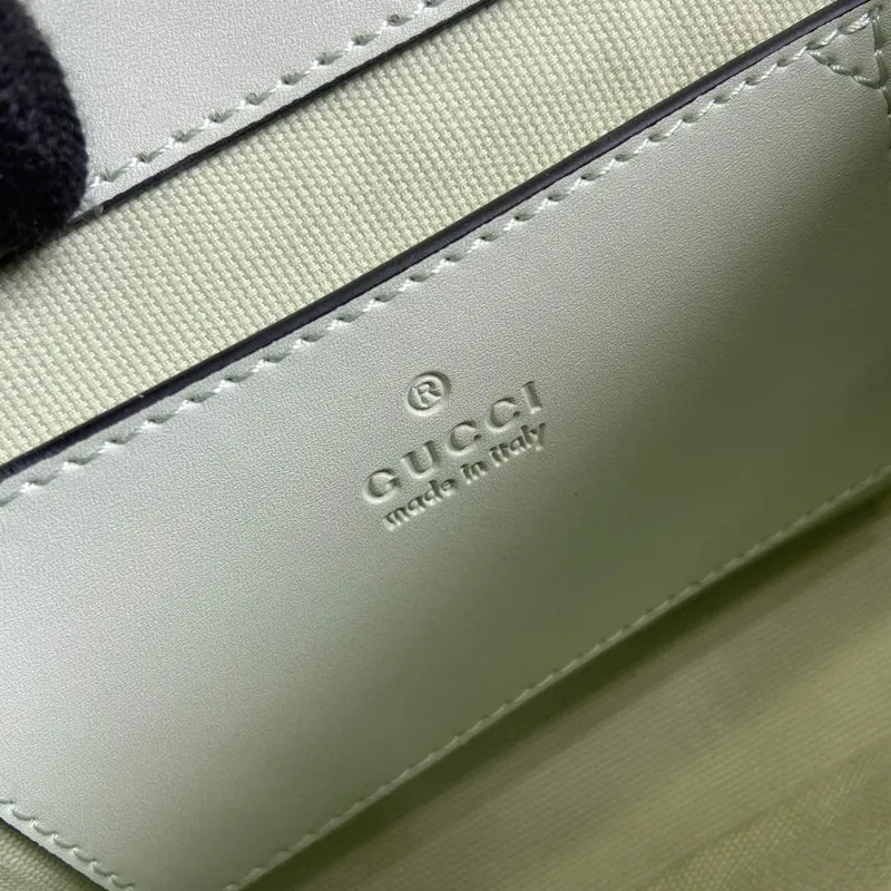 Gucci 772794 GG Super Mini Shoulder Bag Pale green